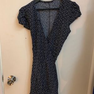 Brandy Melville Navy Blue Wrapped Dress